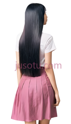 长直发,女性,模特,光滑头发,黑色棕色, PNG