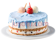 冰淇淋蛋糕,蓝色,甜品PNG