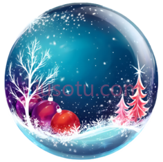 雪球,卡通,蓝色,白色,红色PNG